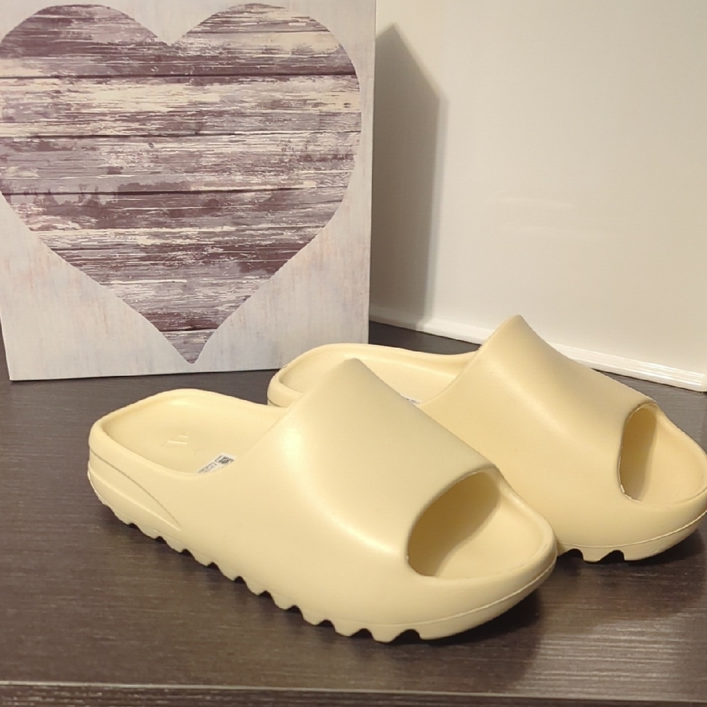 Cream Sculptural Sandals with Textured Sole
